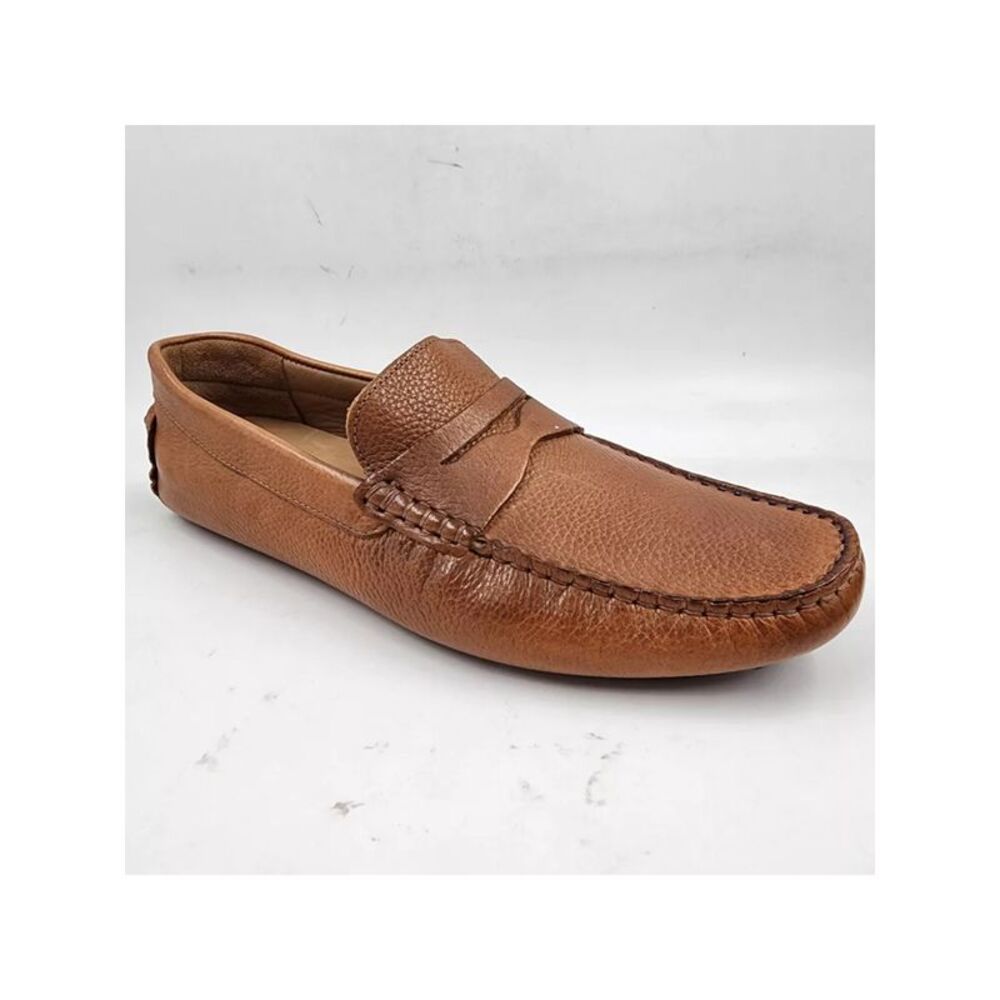THE MENS STORE Mens Brown Penny Holder Driver Slip On Loafers Shoes 9.5 M